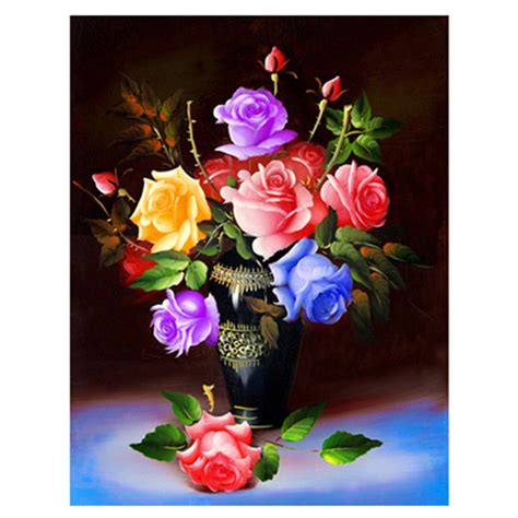 Birthday Gifts Colorful Flowers 5D DIY Diamond Painting Kit - Etsy