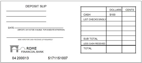 Bank Deposit Slip Template | Payroll template, Deposit, Slip