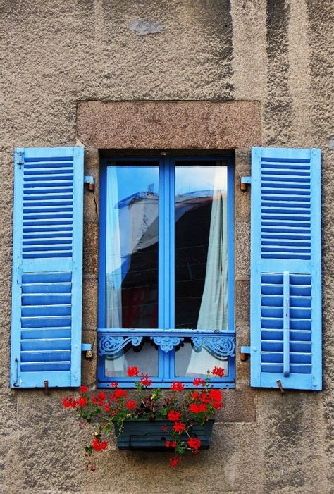 20130806_02k Blue window shutters | Morlaix, France | Windows and doors ...