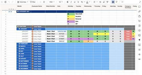 Employee Attendance Tracker Excel Template