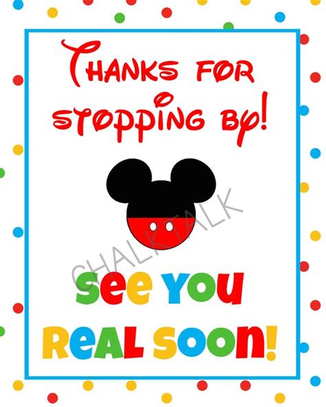 See You Real Soon Mickey Mouse Birthday Sign Mickey Mouse | Etsy