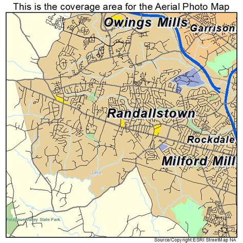 Aerial Photography Map of Randallstown, MD Maryland