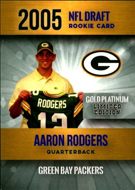 Aaron Rodgers 2005 Rookie Phenoms NFL Draft Rookie Card 1/2000 - Etsy