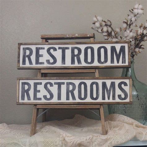 Restrooms Signs Restroom Signs Custom Wood Sign Made to - Etsy ...