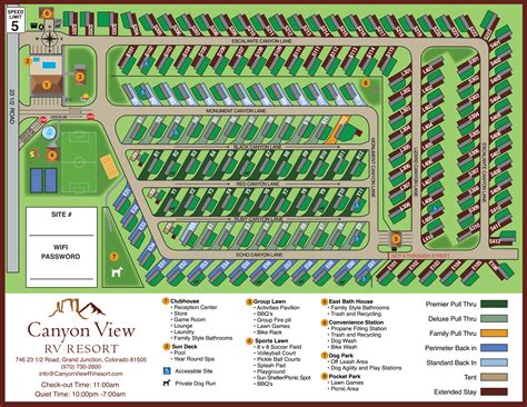 Park Map & Guest Guide Canyon View RV Resort Grand Junction CO