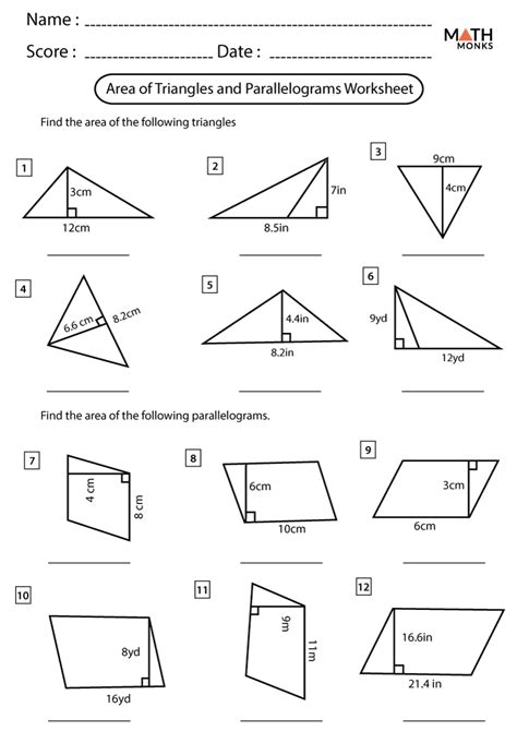 Area Of Parallelogram Worksheet – E Street Light