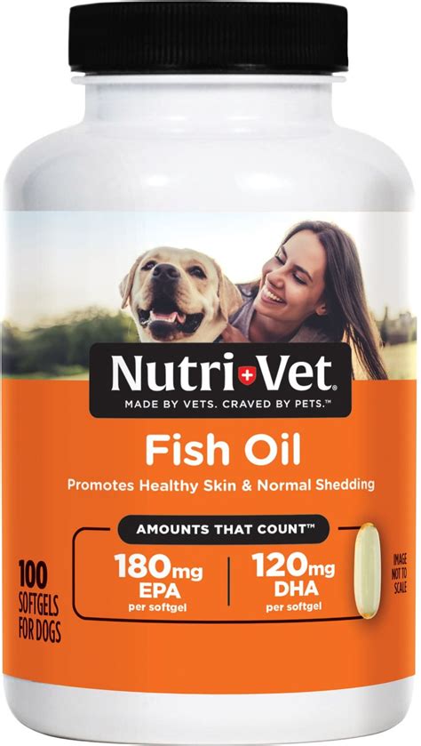 Nutri-Vet Fish Oil Dog Softgels, 100 count - Chewy.com