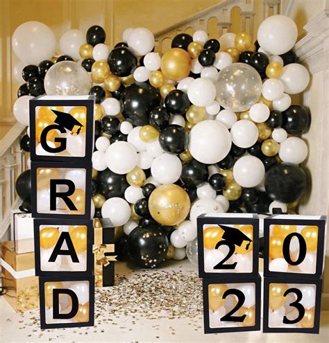 Buy 2023 Graduation Decorations Party Supplies,4 Pieces Black Balloon ...