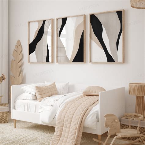 Bedroom Wall Art Black and White Wall Art 3 Piece Art - Etsy