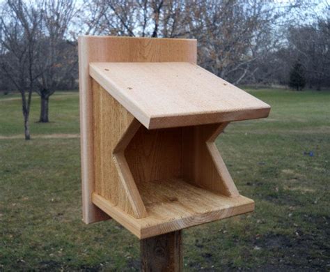 Cedar Birdhouse - American Robin and Barn Swallow Wood Bird House ...