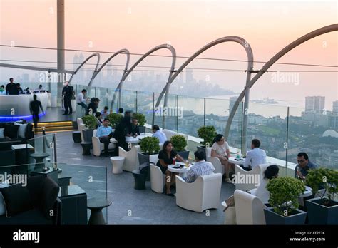 Aer, the rooftop restaurant and bar at the Four Seasons Hotel, Mumbai ...