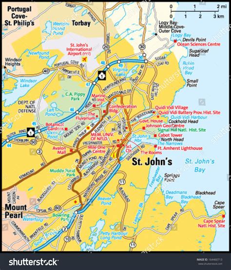 St. John'S, Newfoundland And Labrador Area Map Stock Vector ...