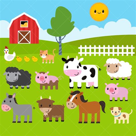 Farm Animals Clipart / Farm Clip Art / Barnyard Animals