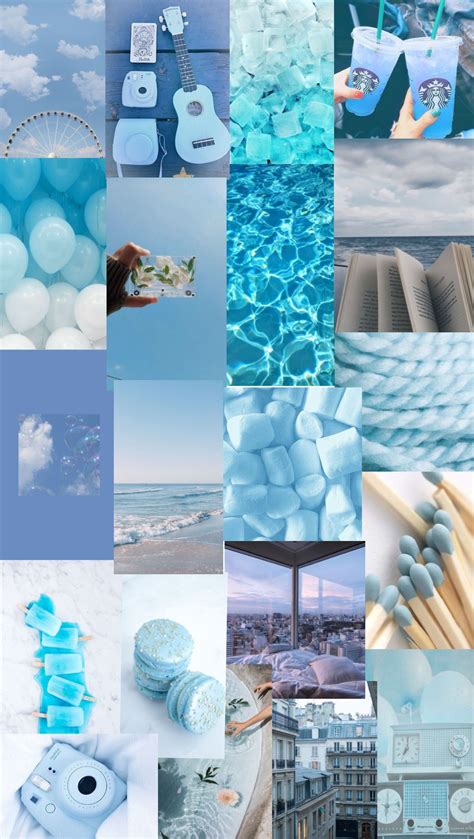 Blue Collage Wallpaper - Wallpaper HD