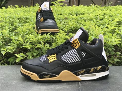 Shop Air Jordan 4 Retro Wings - Black/White-Gold Online