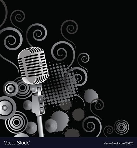 Microphone background Royalty Free Vector Image