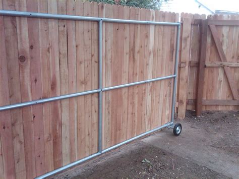 Wooden Fence with Metal Bars