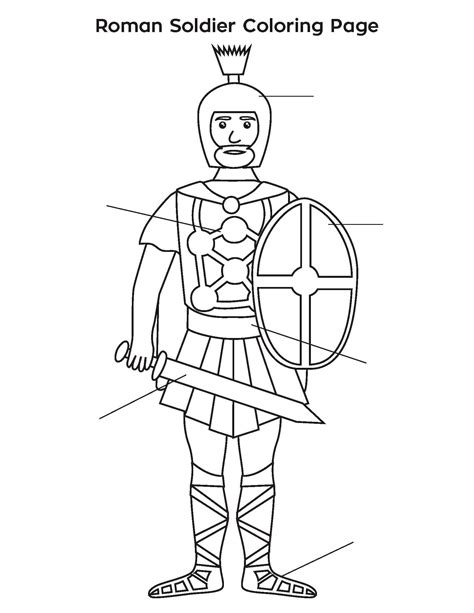 Roman Soldier Coloring Page | Roman soldiers, Coloring pages, Coloring ...