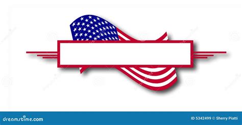 American Flag Banner stock illustration. Image of november - 5342499