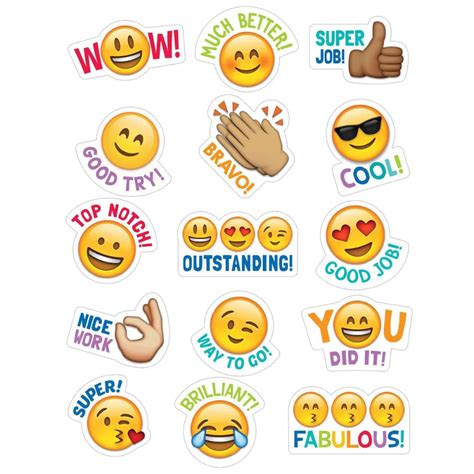 Students will love these Emoji stickers! Sweet and silly emoji faces ...