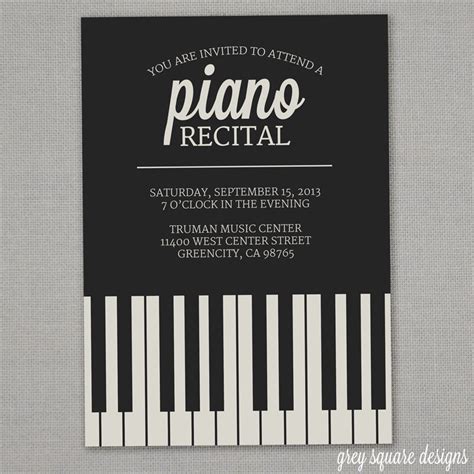 Piano Recital Invitation