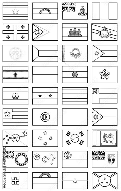 Printable Coloring Pages Of The World Flags