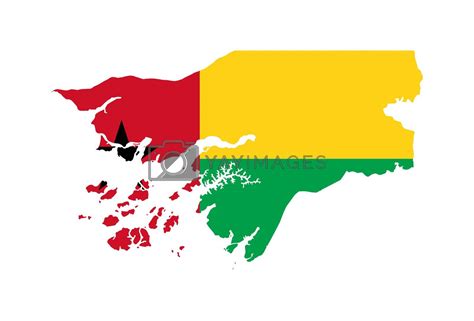 Guinea Bissau flag on map by speedfighter Vectors & Illustrations with ...