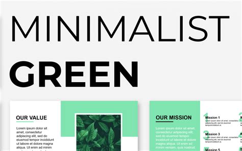 Minimalist Green Presentation PowerPoint template