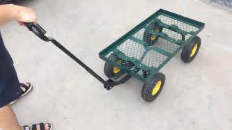 Steel Flatbed Utility Cart With Padded Pull Handle And 10-inch ...