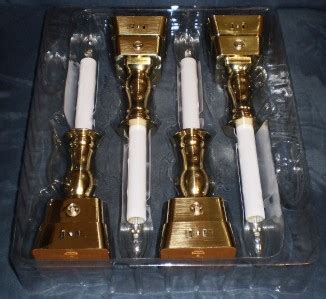 Bethlehem Lights Battery Operated Window Candles w/Timer BRUSHED BRASS ...