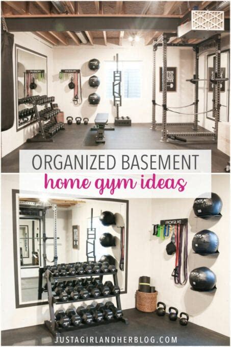 Organized Basement Home Gym Ideas | Abby Organizes