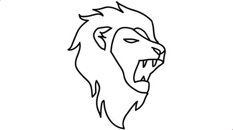 Lion Face Drawing Easy at PaintingValley.com | Explore collection of ...