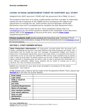 COVID-19 Risk Assessment Template - Jot Doc Template | pdfFiller