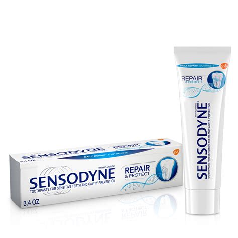 Sensodyne Repair and Protect Fluoride Toothpaste for Sensitive Teeth, 3 ...