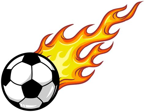 Shooting fire football sticker - TenStickers