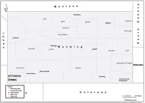 Map of Cities in Wyoming, List of Wyoming Cities by Population ...