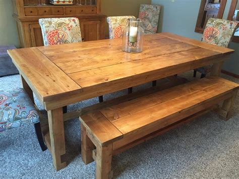 Rustic Dining Table and Bench - Etsy