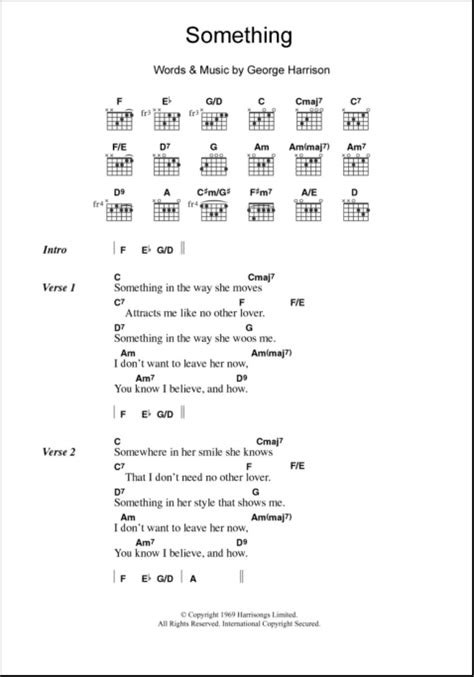 Something - Guitar Chords/Lyrics | zZounds