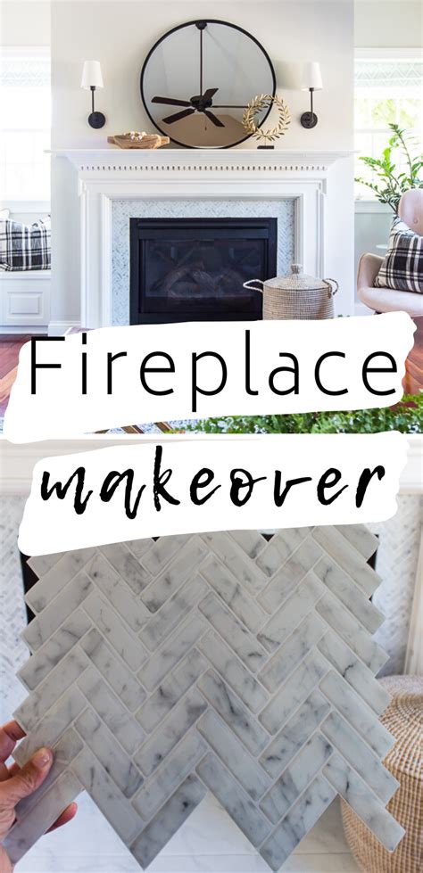 Fireplace remodel ideas using peel and stick tile – Artofit