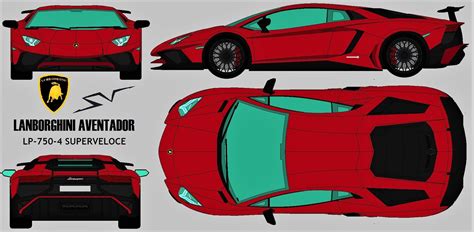 Car Lamborghini Aventador Blueprint