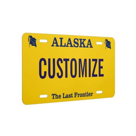 Alaska License Plate Custom | Zazzle