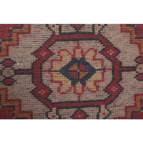 Vintage Turkish Handmade Wool Runner Rug | Chairish