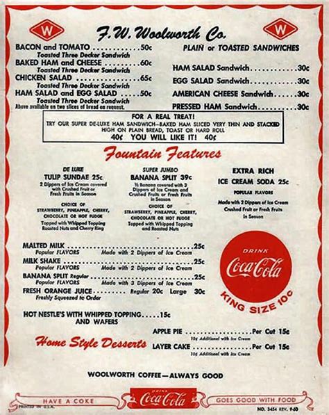 Woolies | Diner menu, Menu restaurant, Vintage menu