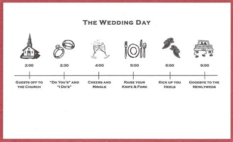 Bicoastal Bride: Wedding Invitations: Fun Timeline Inserts