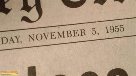 Back To The Future "November 5, 1955" Hill Valley Telegraph Newspaper ...