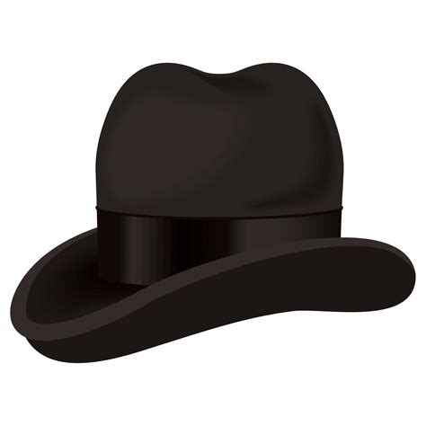 elegant black hat accessory 10854038 Vector Art at Vecteezy