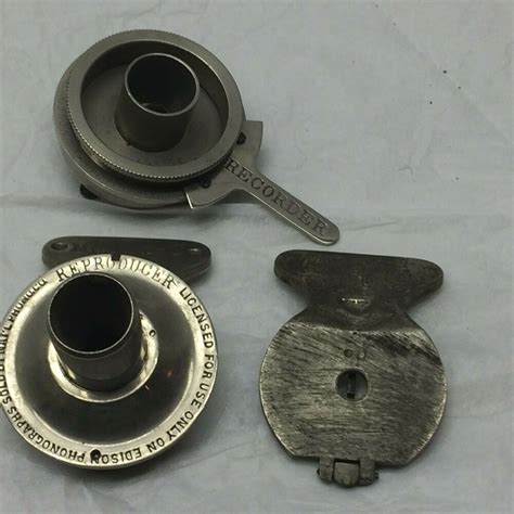 Vtg Phonograph Parts National Phono Co. Edison Phonographs Reproducer ...