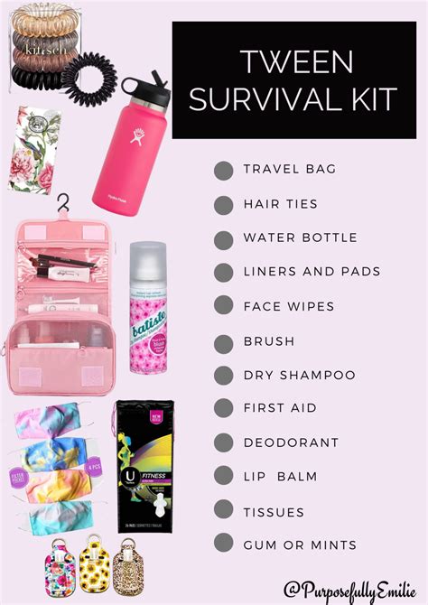 Middle School Survival Kit for Girls - Purposefully Emilie | Middle ...