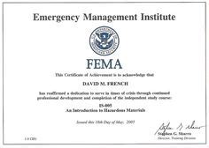 1000+ images about FEMA Certificates on Pinterest | Incident command ...