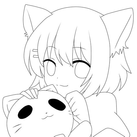 15 Anime Neko Girl Coloring Pages - Printable Coloring Pages